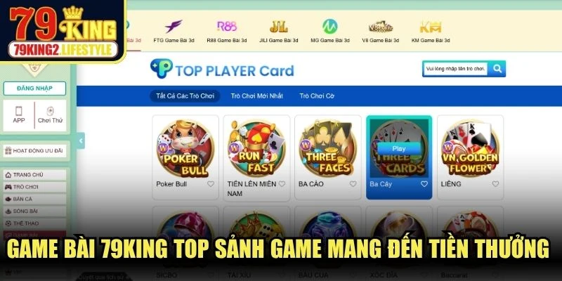 Game bài 79KING top sảnh game mang đến tiền thưởng viên mãn